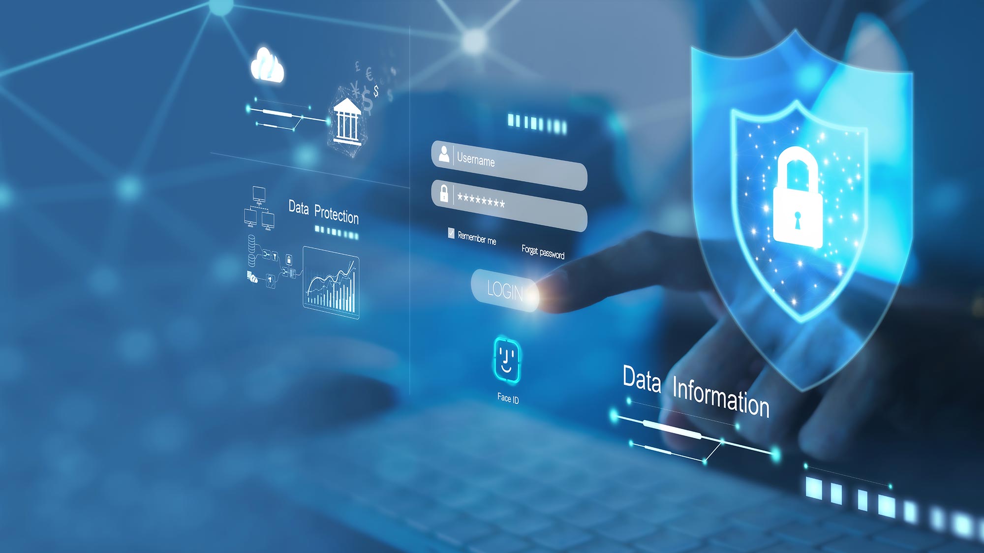 Scudo digitale con lucchetto, protezione dei dati condominiali